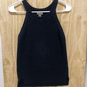 Weave sweater vest tank black
